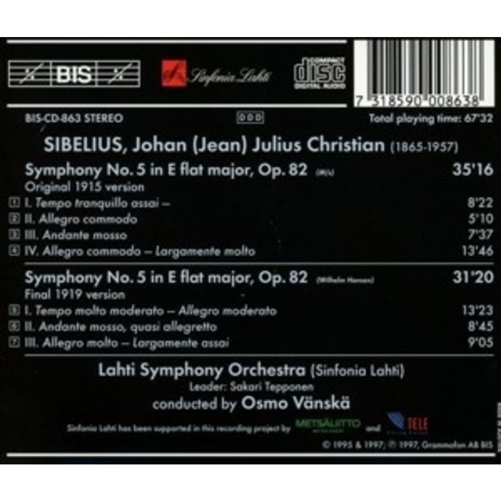 BIS Sibelius - Symph. 5