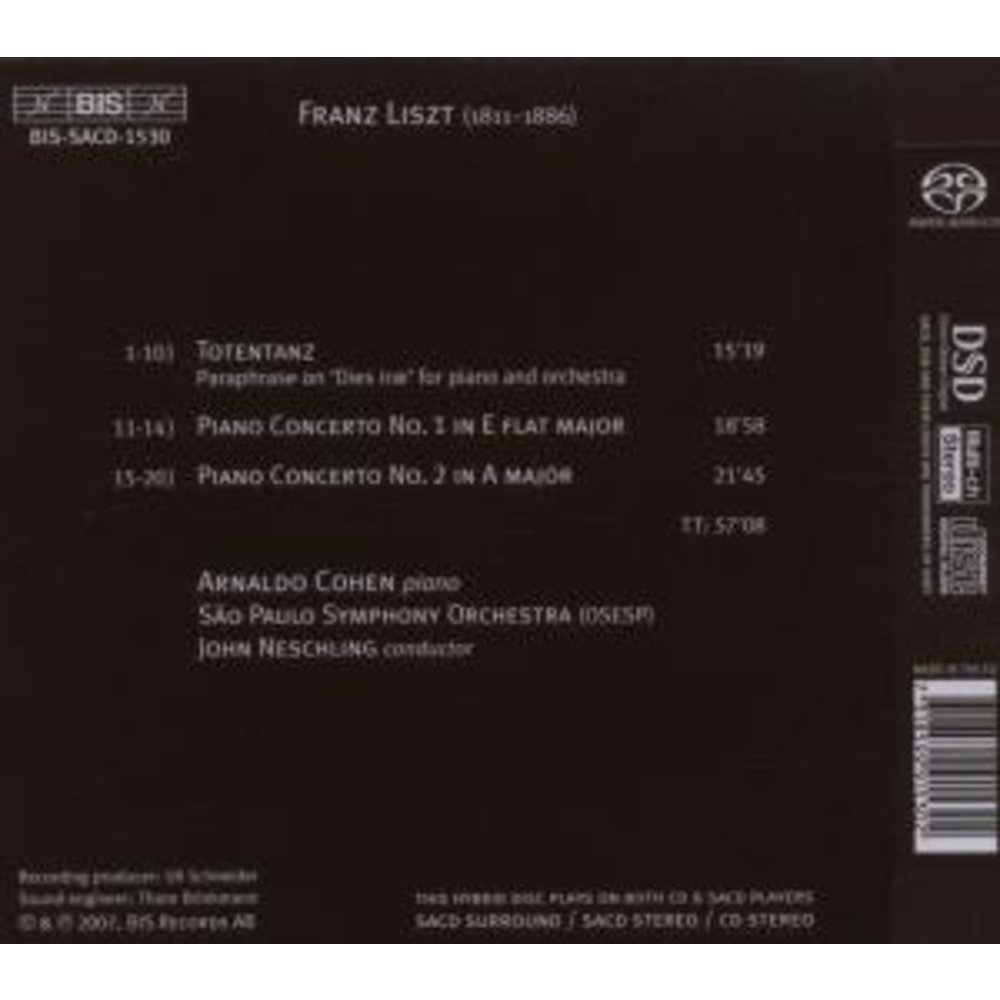 BIS Liszt - Piano Concertos 1+2