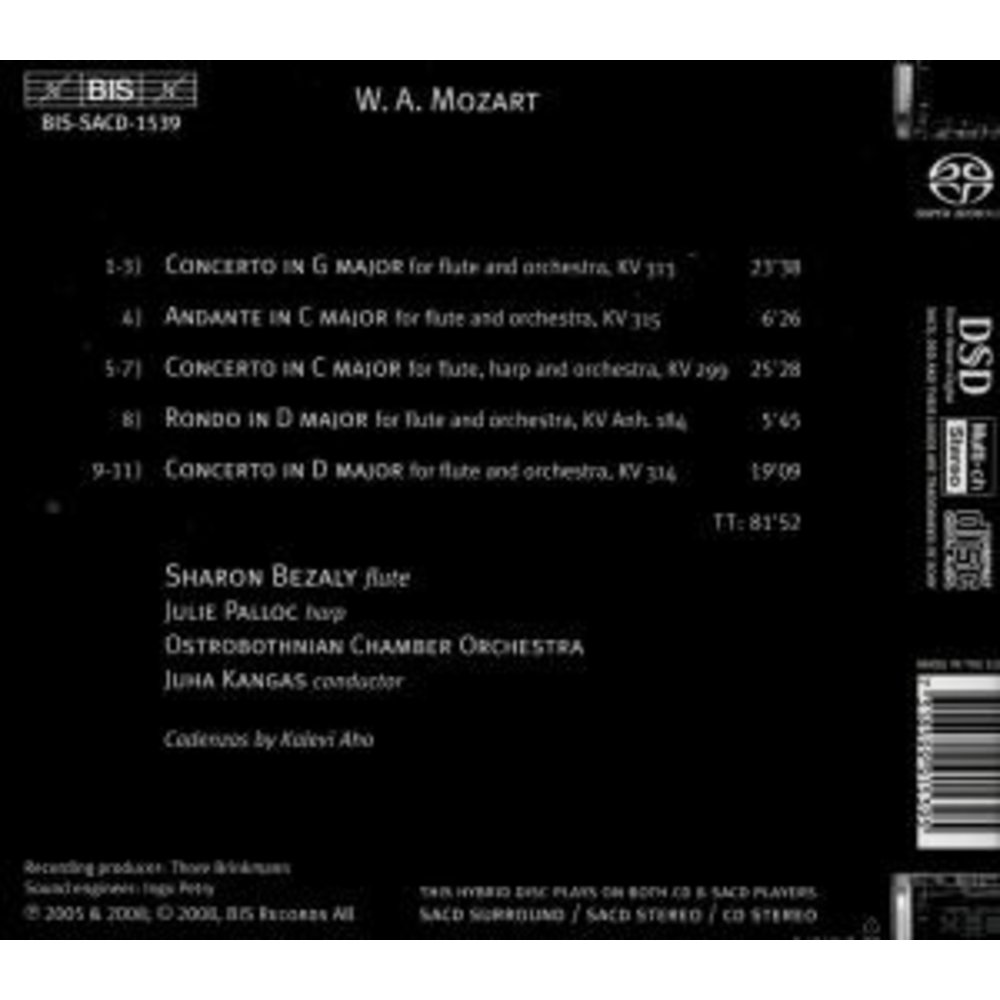 BIS Mozart - Flute And Orch.