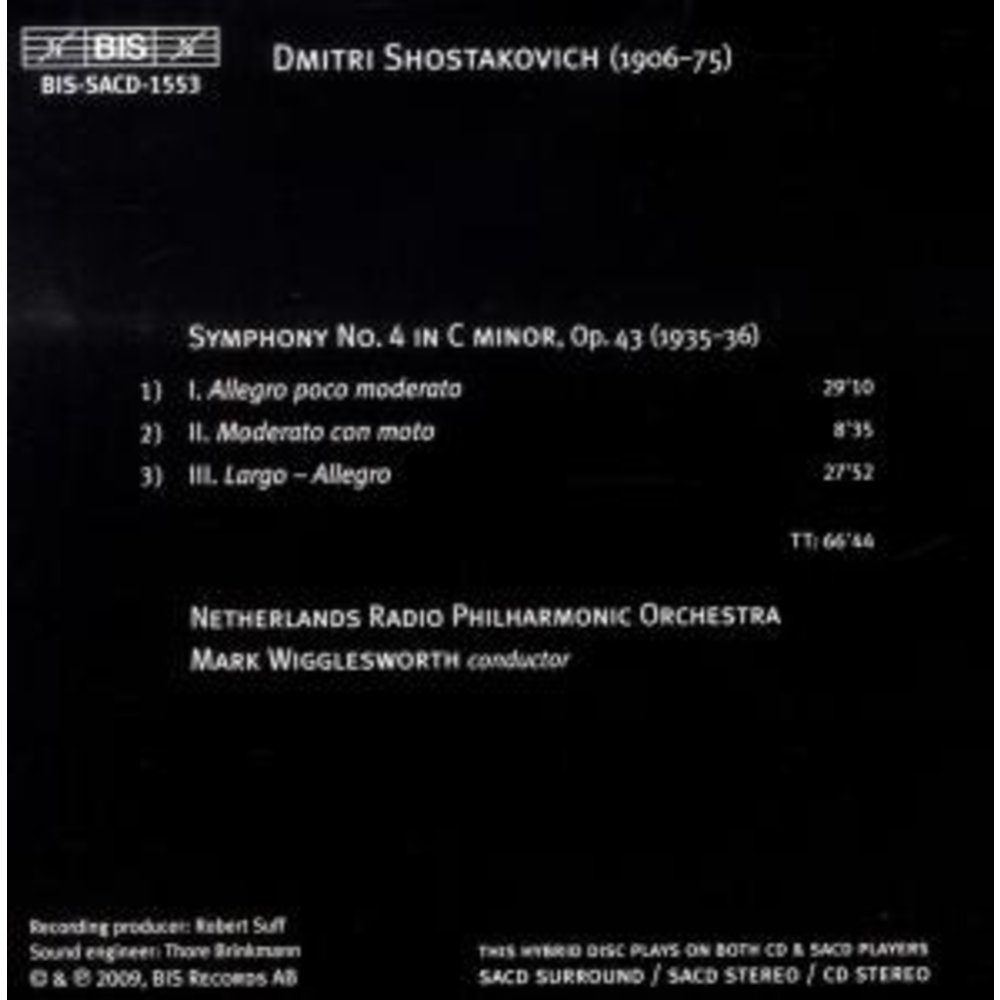 BIS Shostakovich - Symph. 4