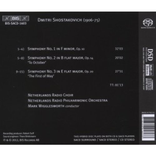 BIS Shostakovich: Symphonies Nos. 1-3