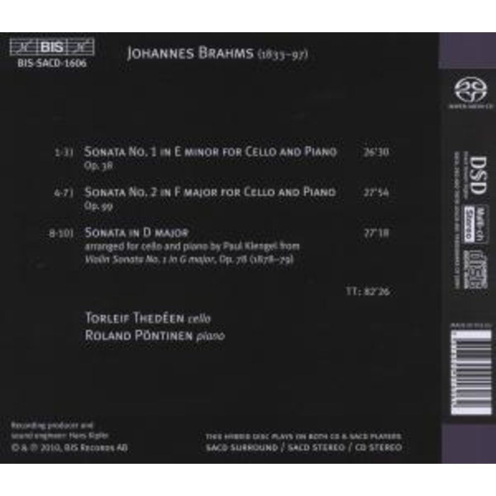 BIS Brahms - Cello Sonatas