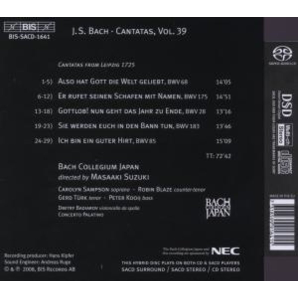 BIS Bach - Cantatas 39