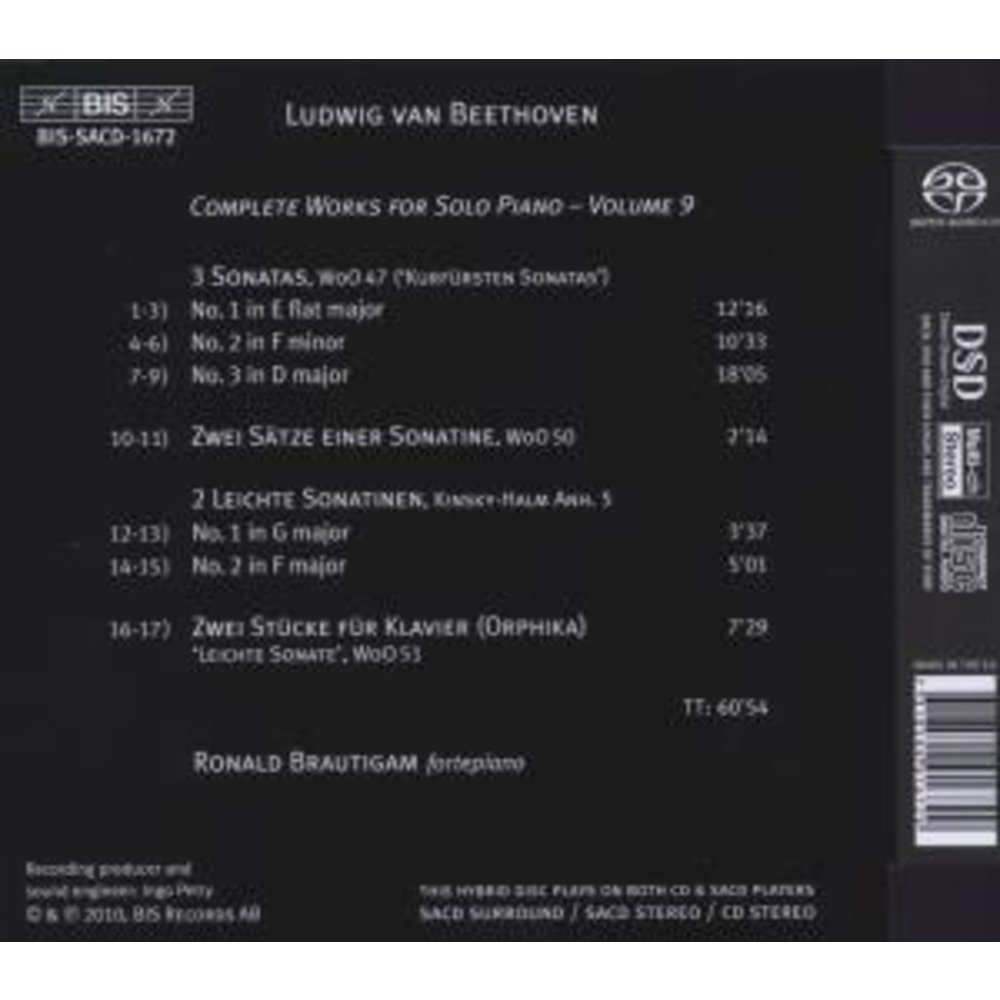 BIS Beethoven - Cpl Solo Pno 9