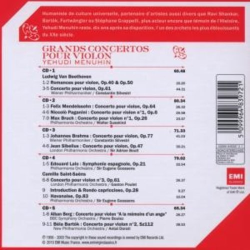 Erato/Warner Classics Concertos Pour Violon