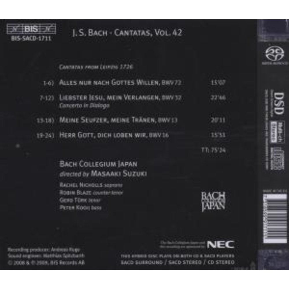 BIS Bach - Cantatas 42