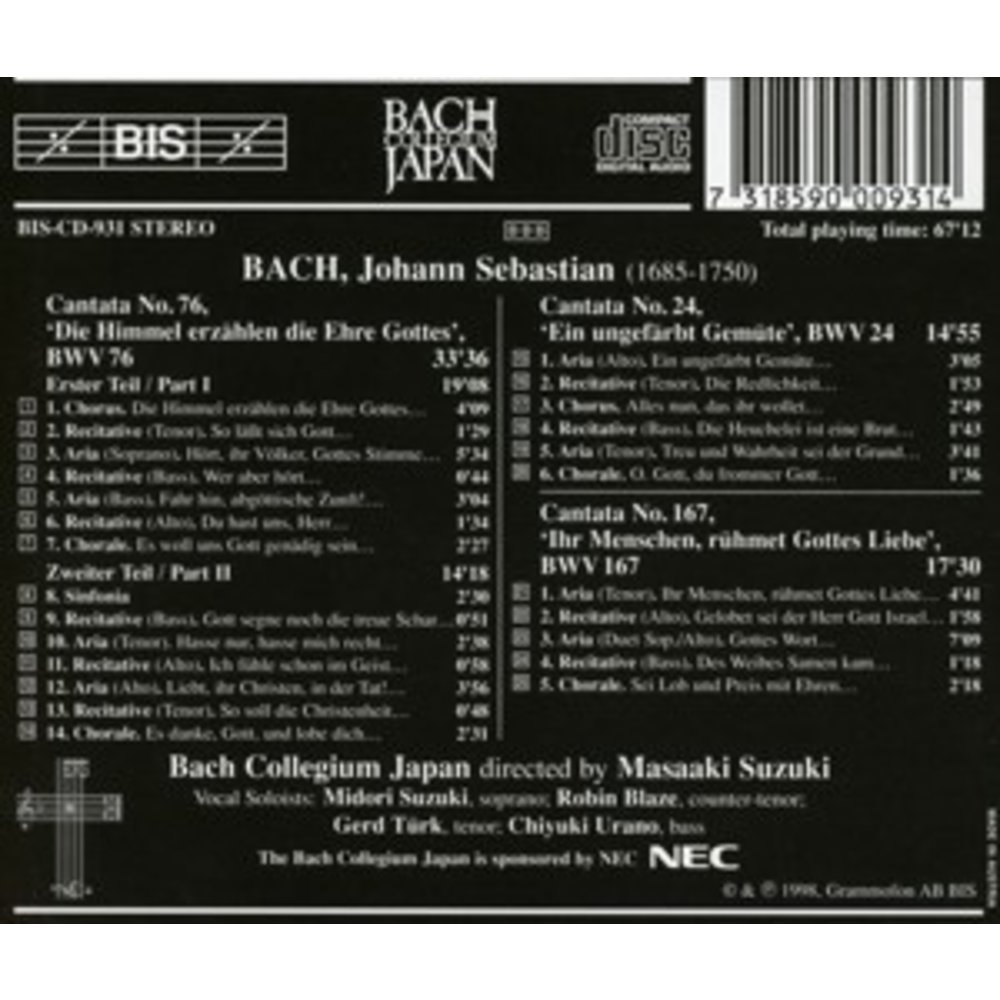 BIS Bach - Cantatas 9