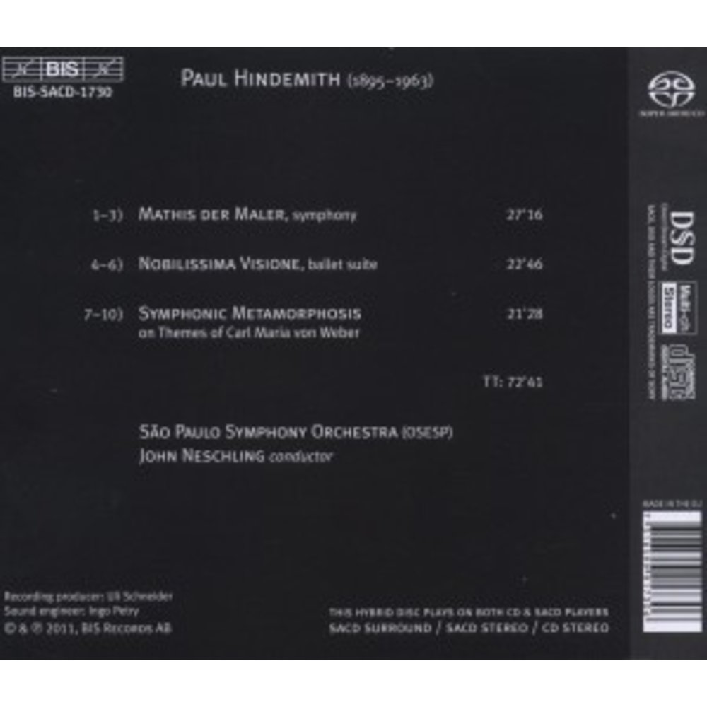 BIS Hindemith - Orchestral Works