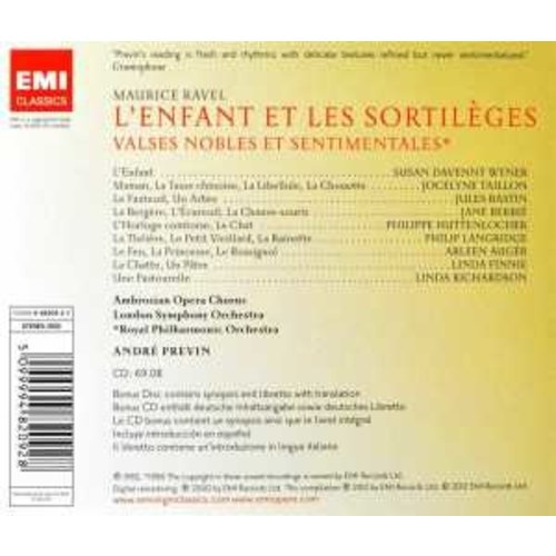 Erato/Warner Classics Ravel: L'enfant Et Les Sortile