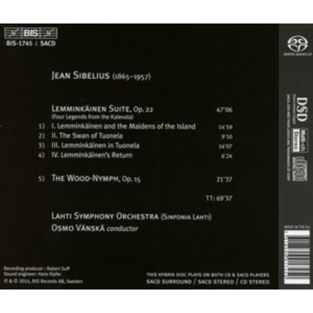 BIS Lemminkainen Suite / The Wood-Nymph