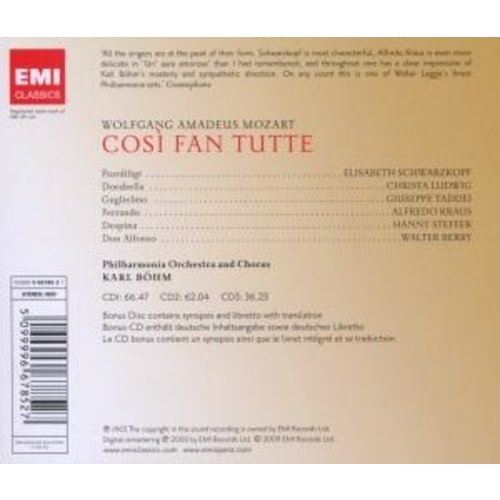Erato/Warner Classics Mozart: Cosi Fan Tutte