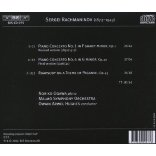 BIS Rachmaninov: Piano Concertos 1 & 4