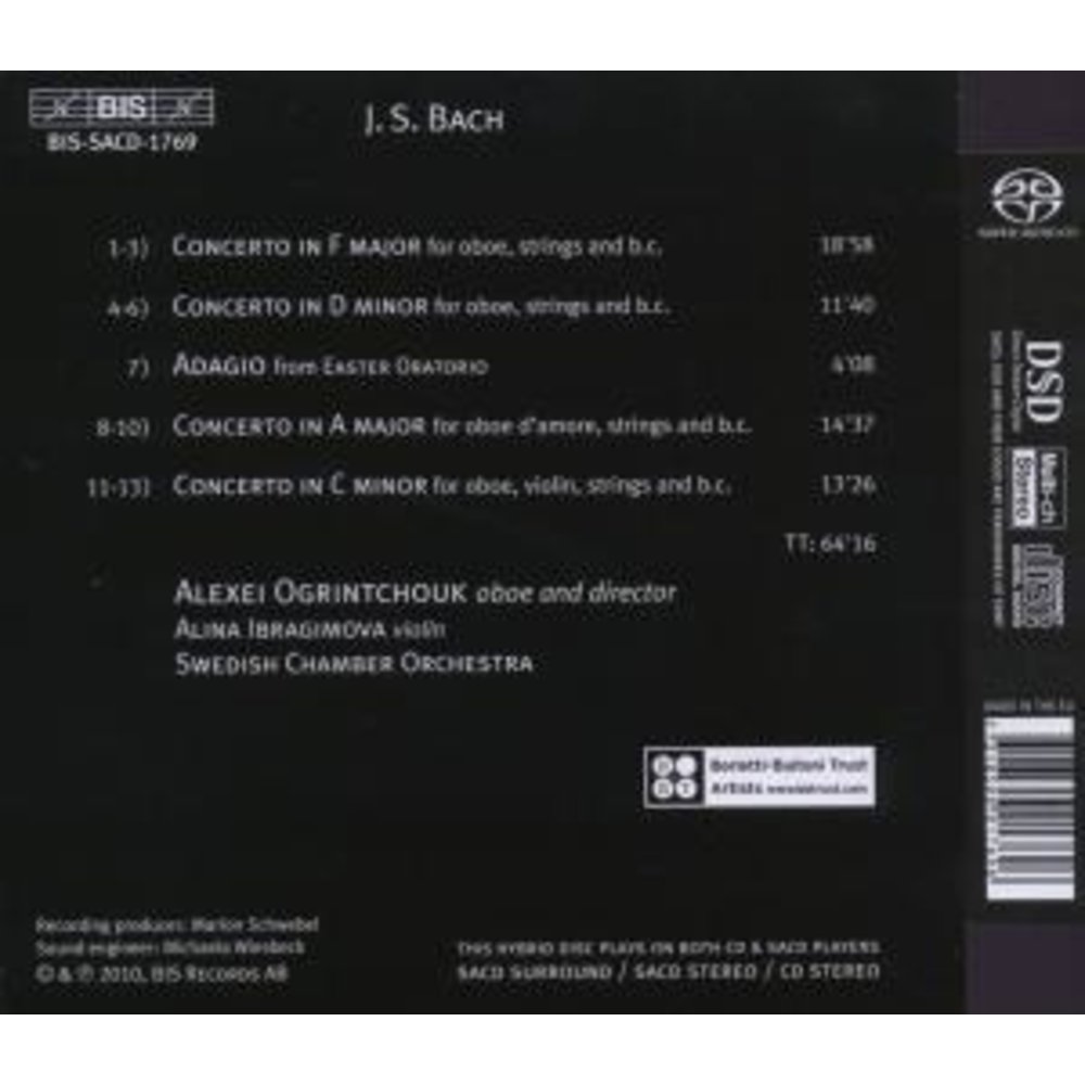 BIS Bach - Oboe Concertos