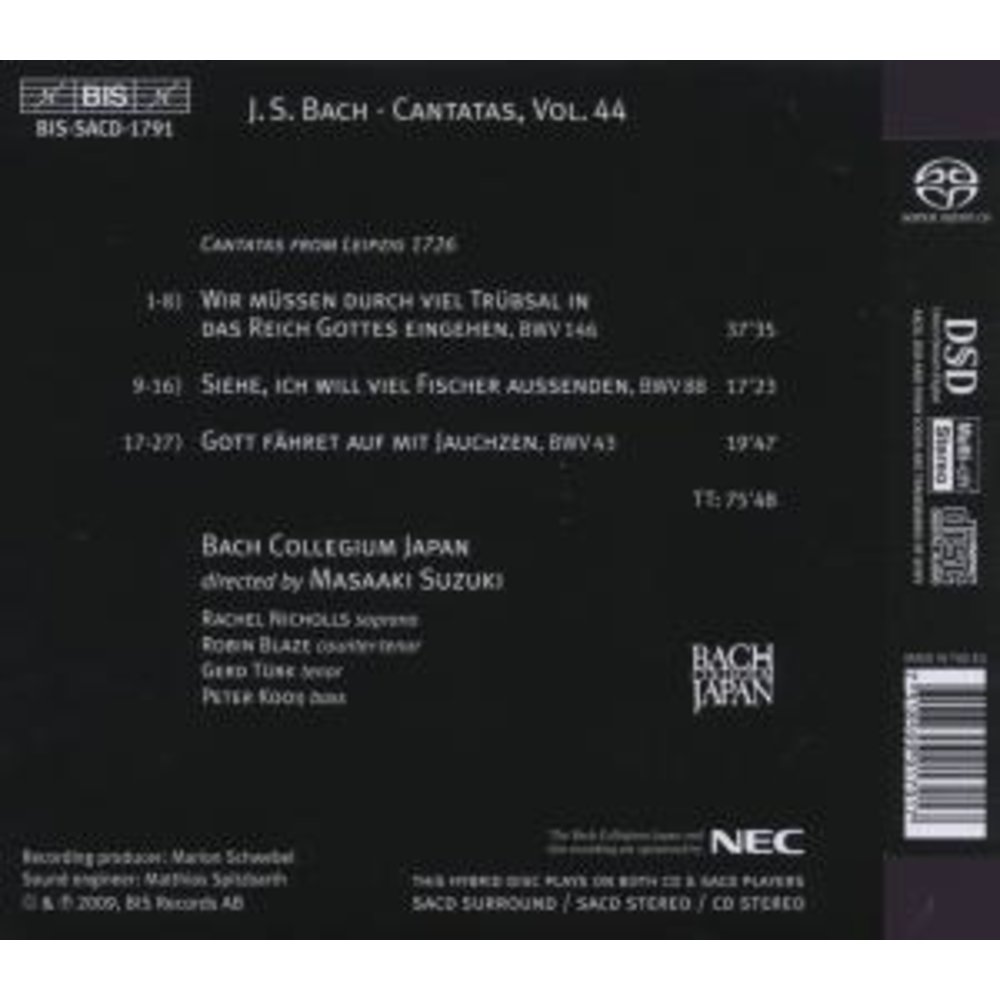 BIS Bach - Cantatas 44