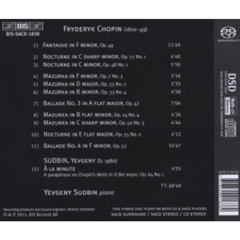 BIS Yevgeny Sudbin Plays Chopin