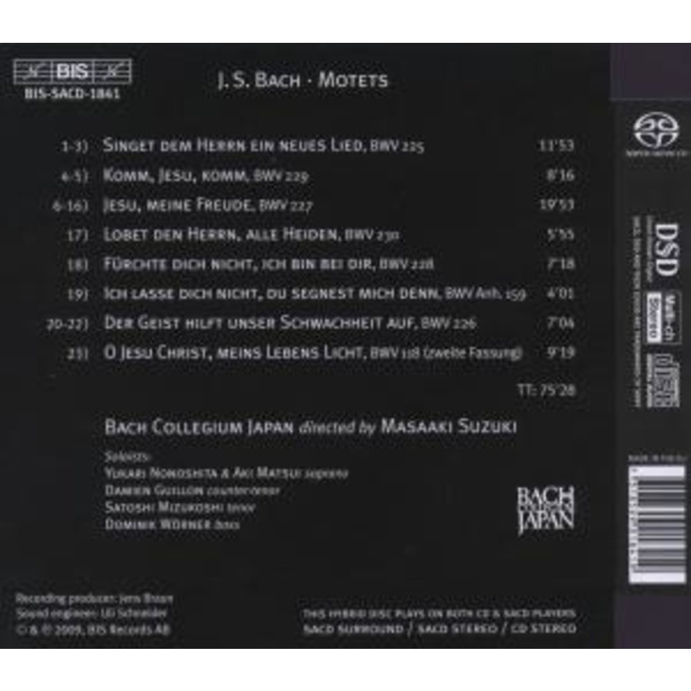BIS Bach - Motetten