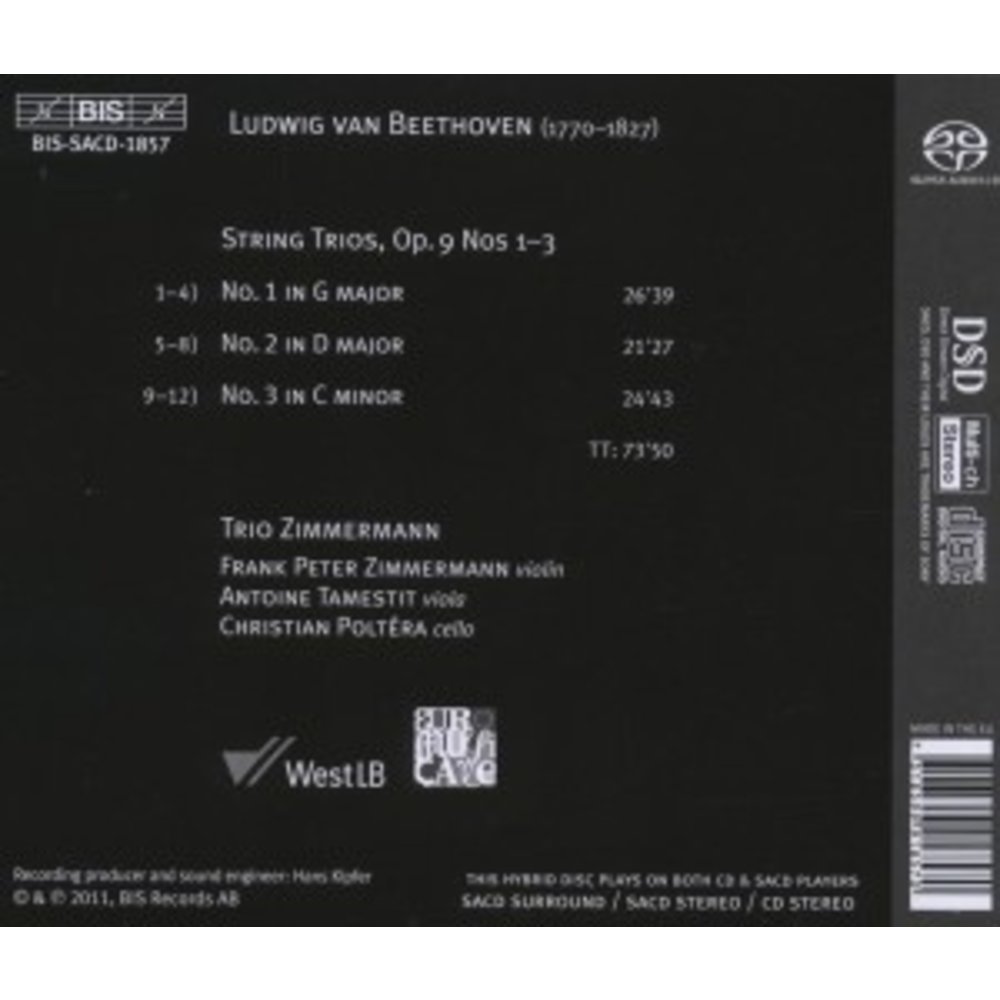 BIS Beethoven: String Trios Op.9