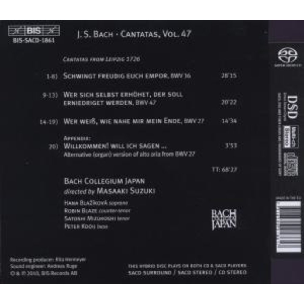 BIS Bach - Cantatas 47