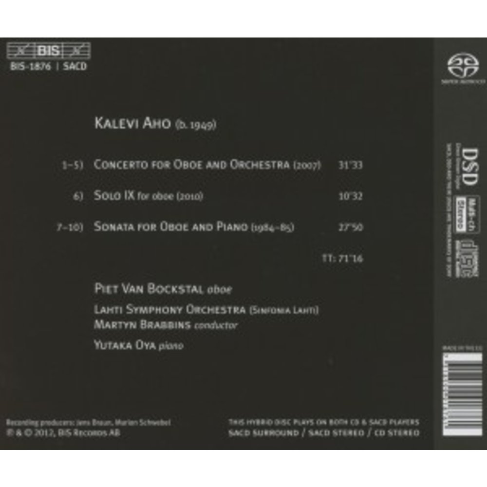 BIS Oboe Concerto / Solo Ix / Oboe Sonata