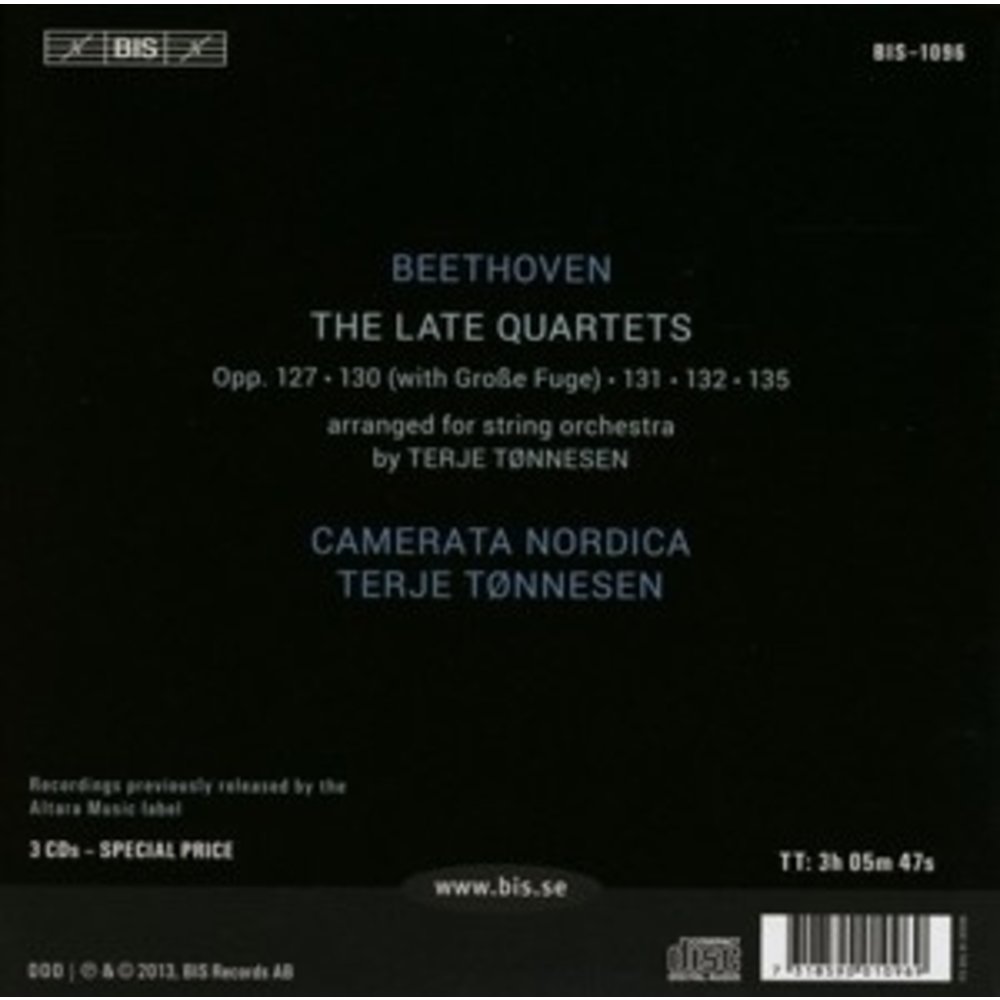 BIS The Late String Quartets