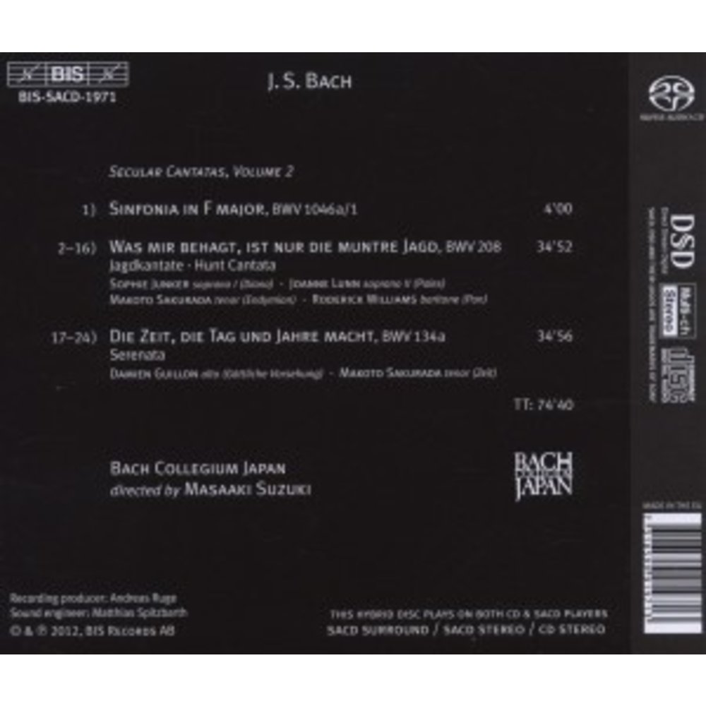 BIS Johann Sebastian Bach: - Hunt Cantata