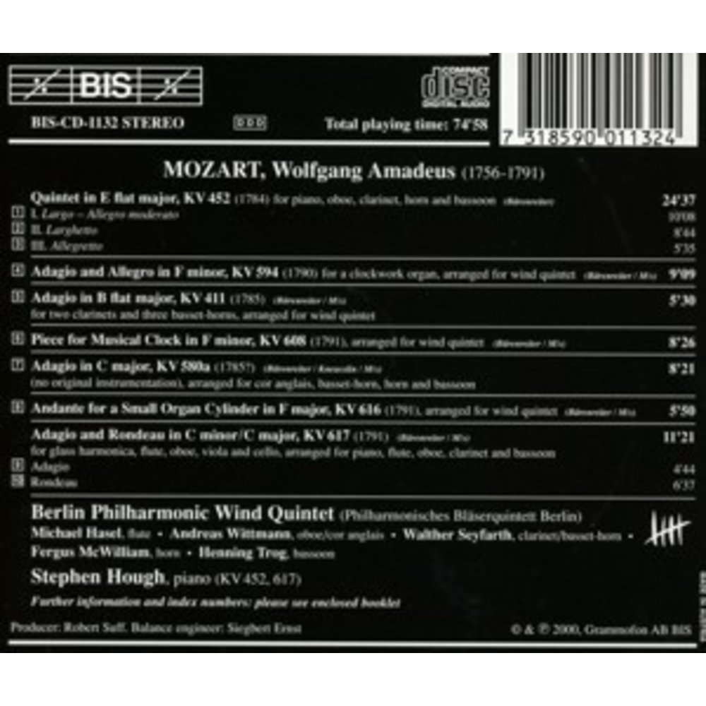 BIS Mozart - Wind + Pn