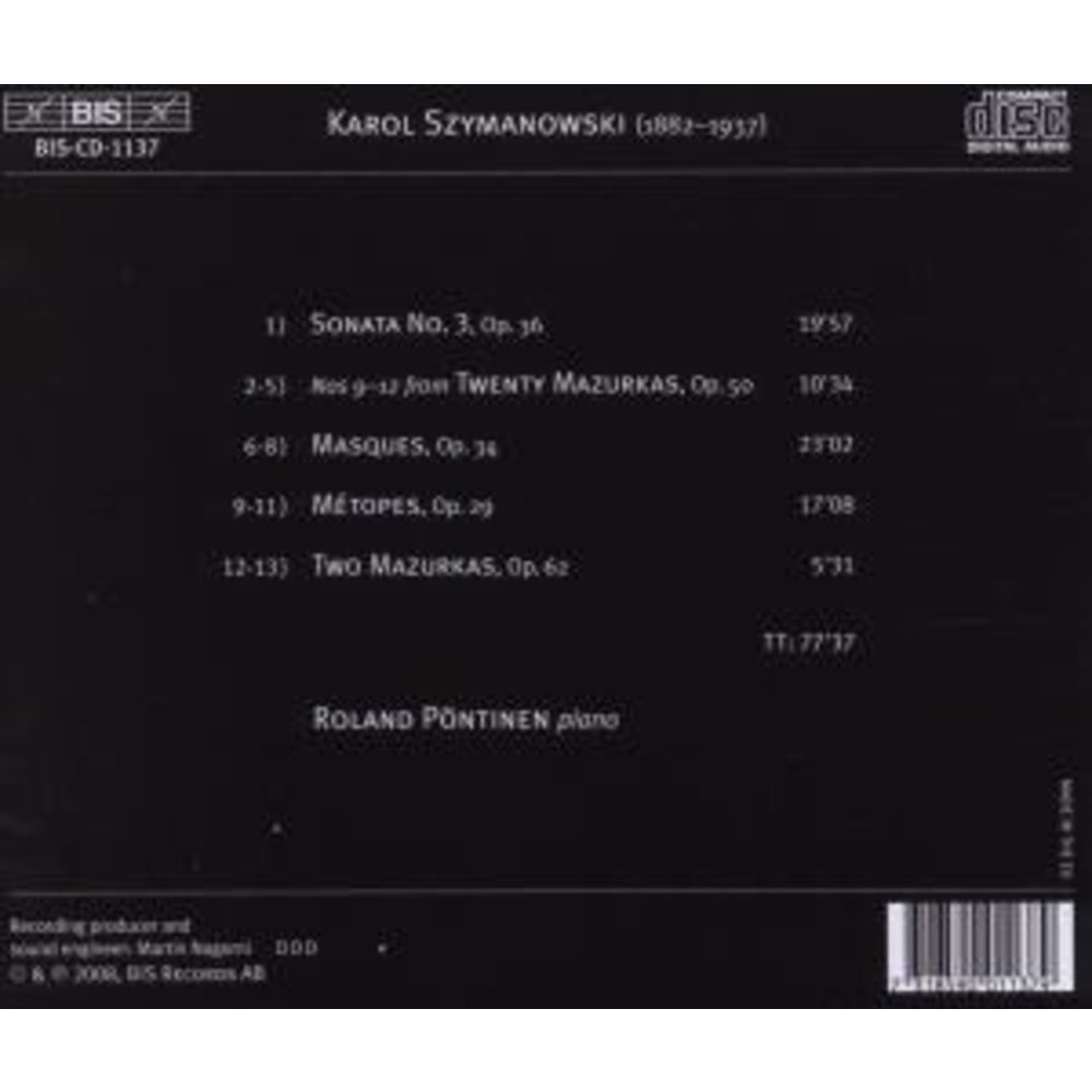 BIS Szymanowski - Piano