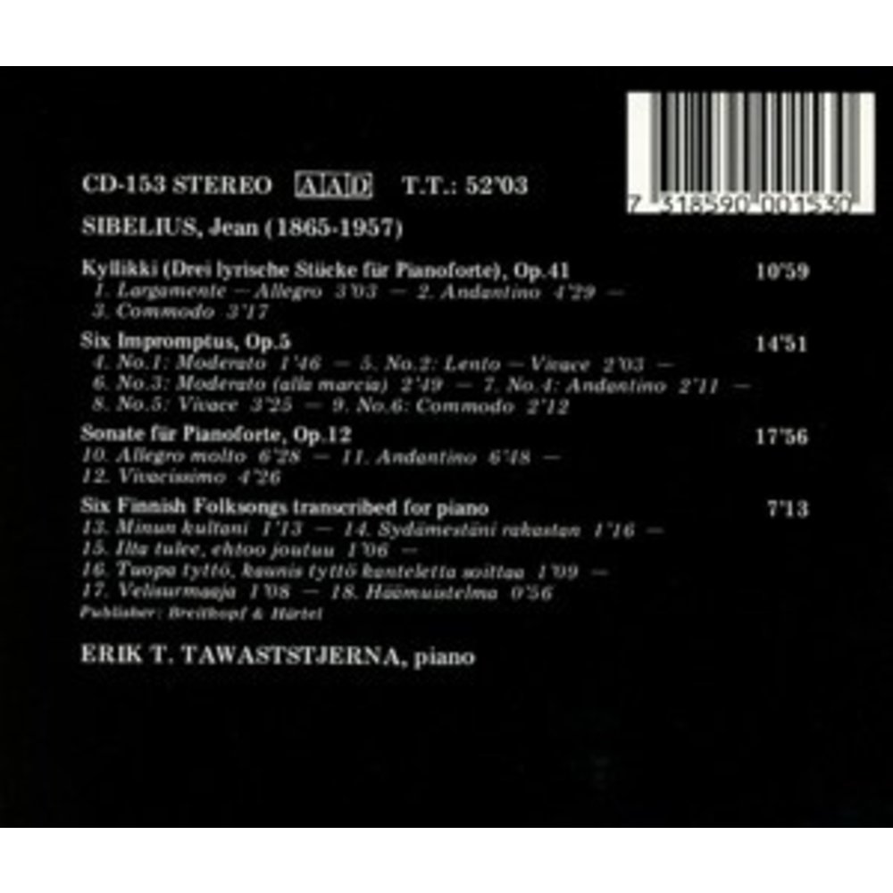 BIS Sibelius - (1) Orig.piano I