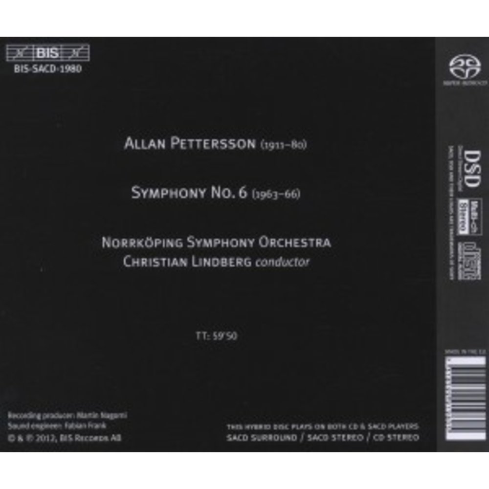 BIS Pettersson: Symphony No. 6