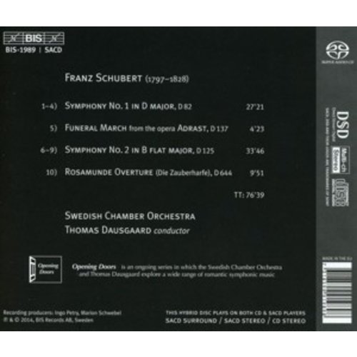 BIS Schubert - Symphony 1 & 2