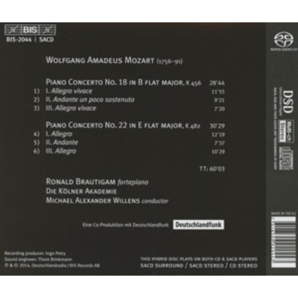 BIS Piano Concertos Nos 18 & 22