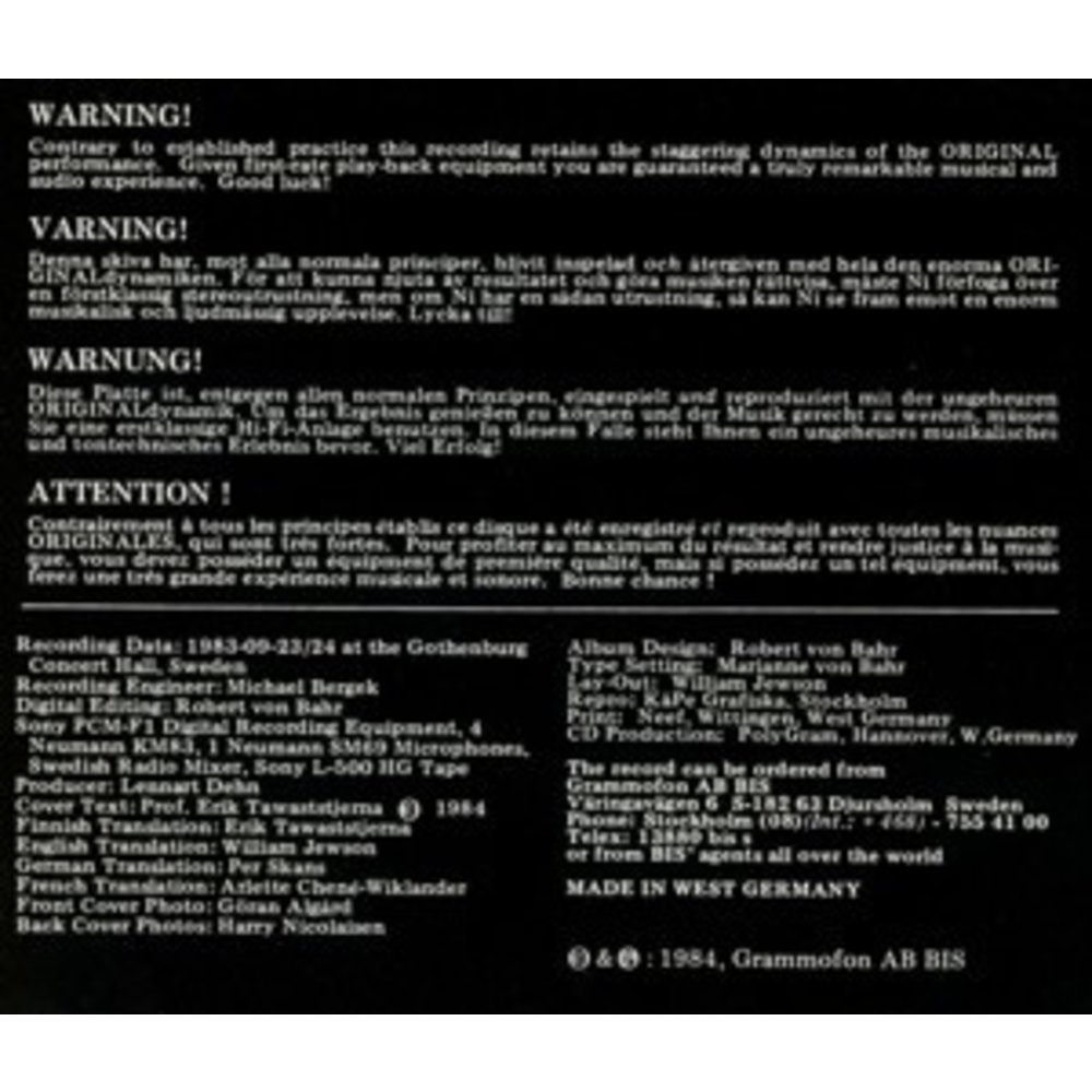 BIS Sibelius - (11) Symph. 2