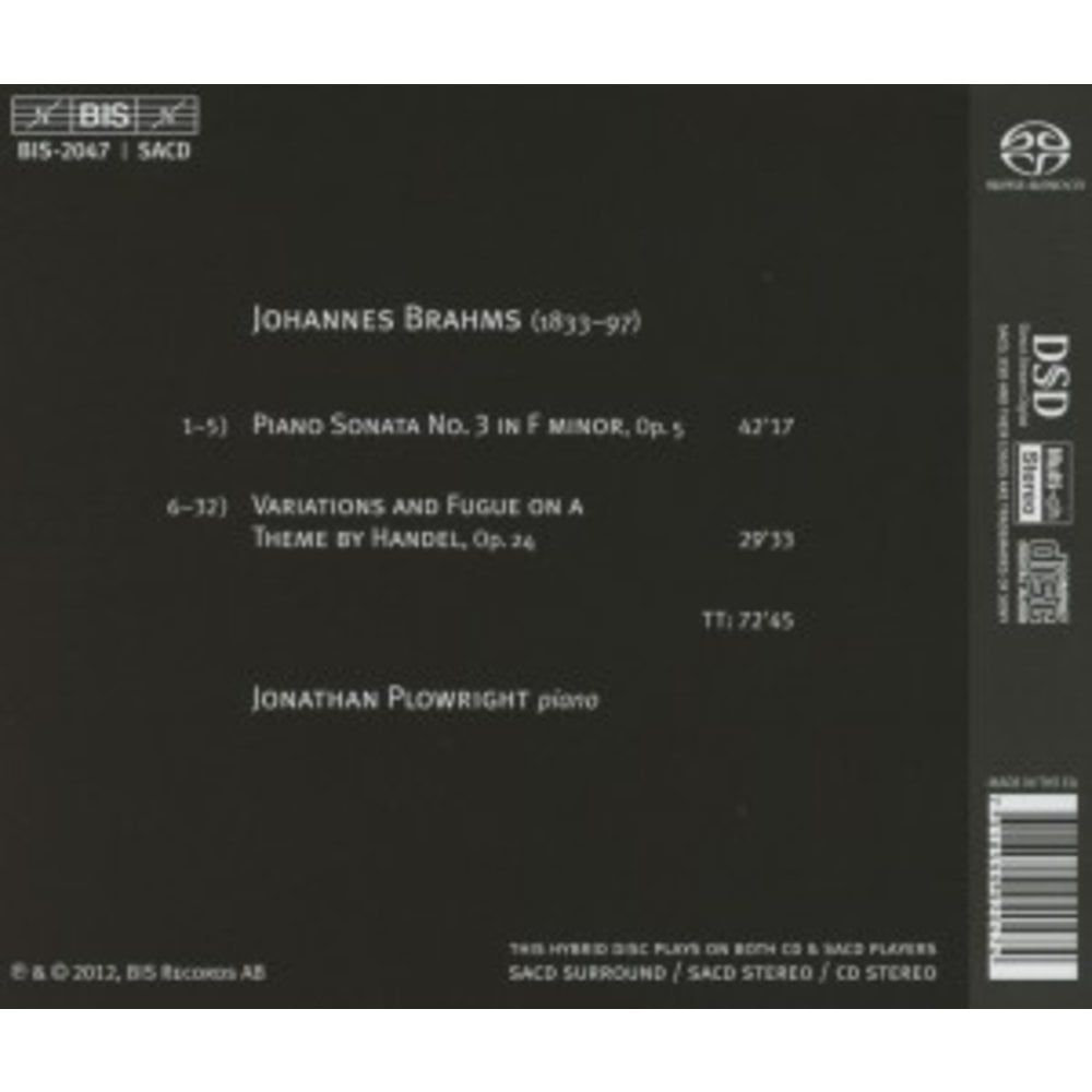 BIS Brahms - Piano Works