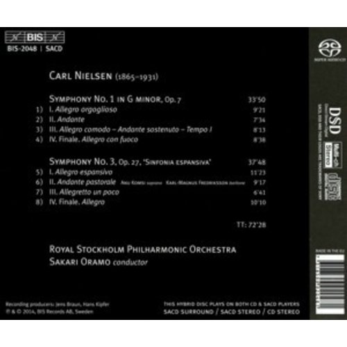 BIS Symphony No. 1 / Symphony No. 3 Sinfonia Espansiva