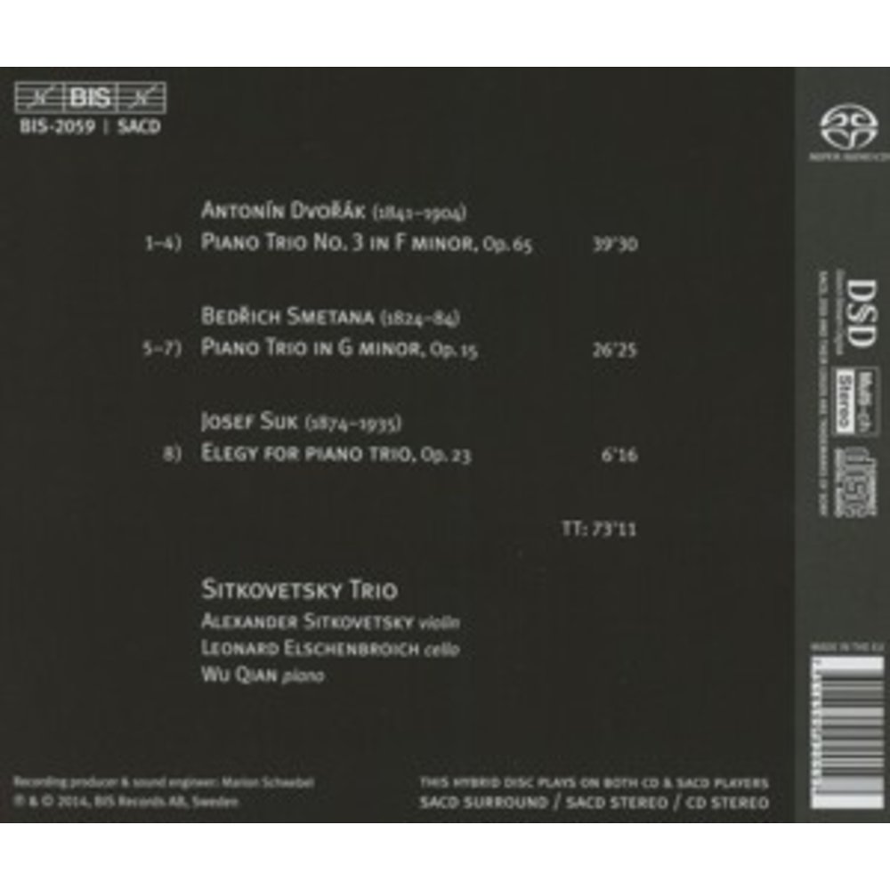 BIS Sitkovetsky Piano Trio Plays Dvorak, Smetana & Suk