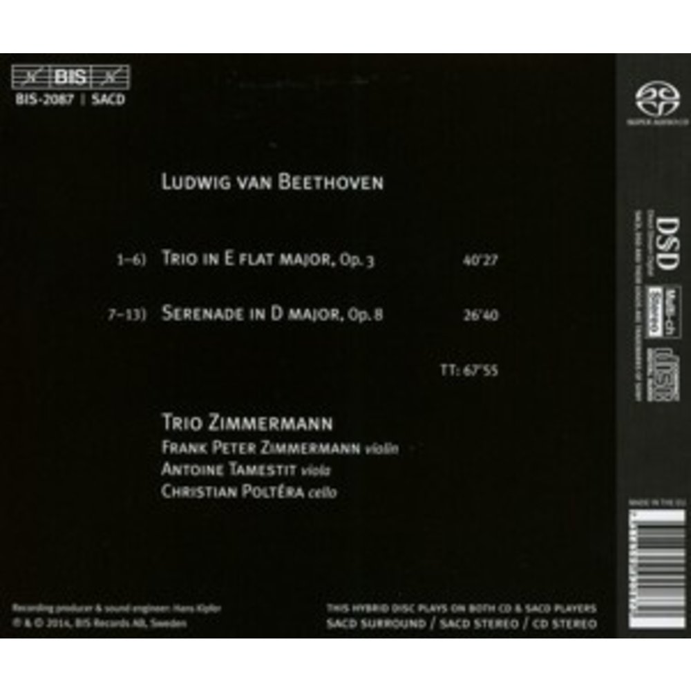 BIS String Trio Op. 3 & Serenade Op. 8