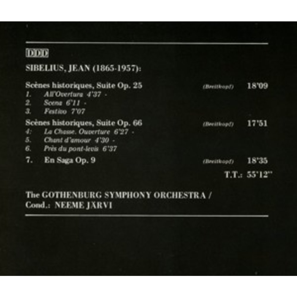 BIS Sibelius - (16) Hist.scenes