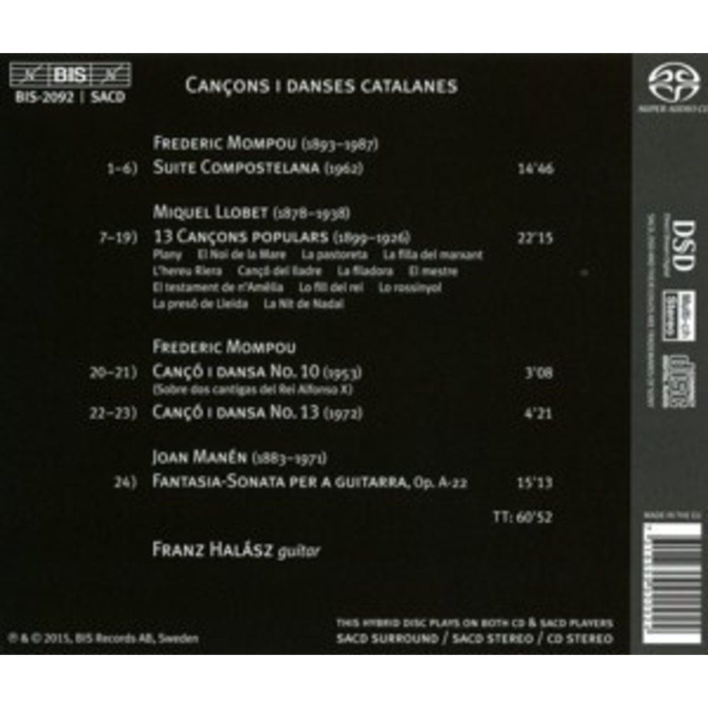 BIS Cancons I Danses Catalanes