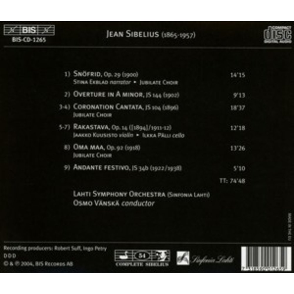 BIS Sibelius - (54) Snofrid