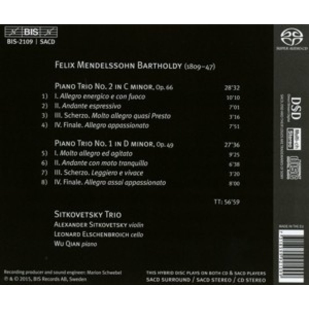 BIS Mendelssohn: Piano Trios