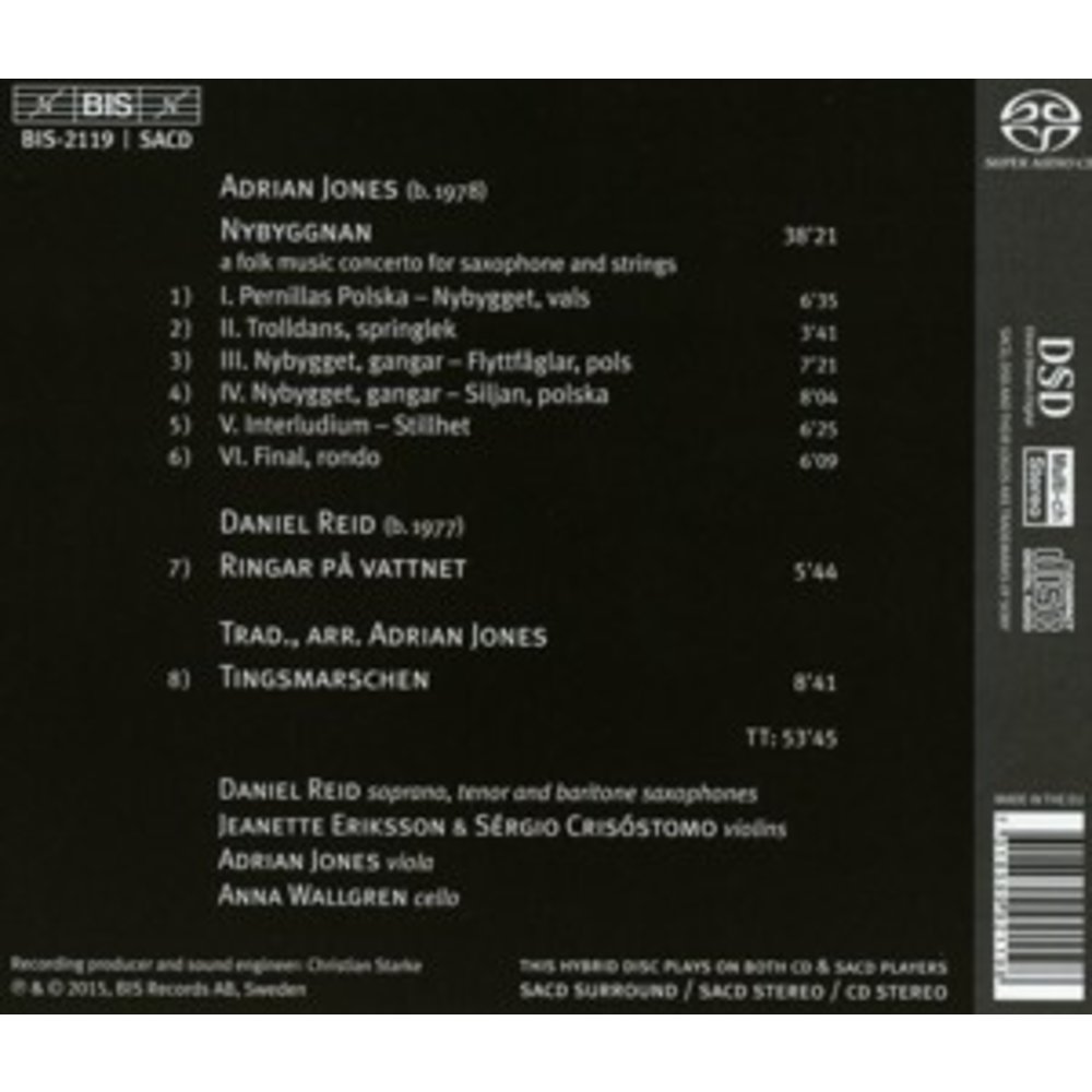 BIS Nybyggnan Concerto For Saxophone And String Quarte