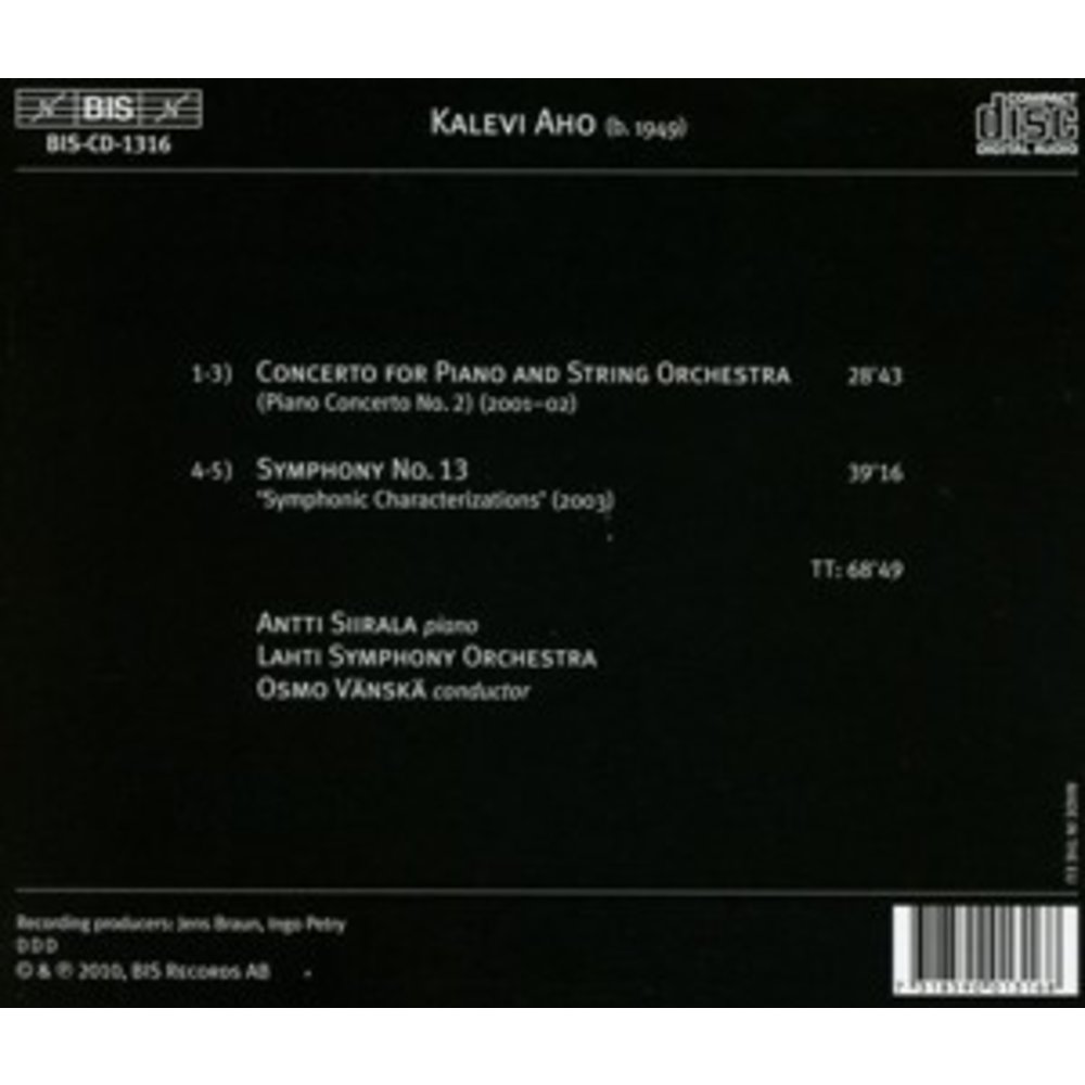 BIS Aho - Symphony 13