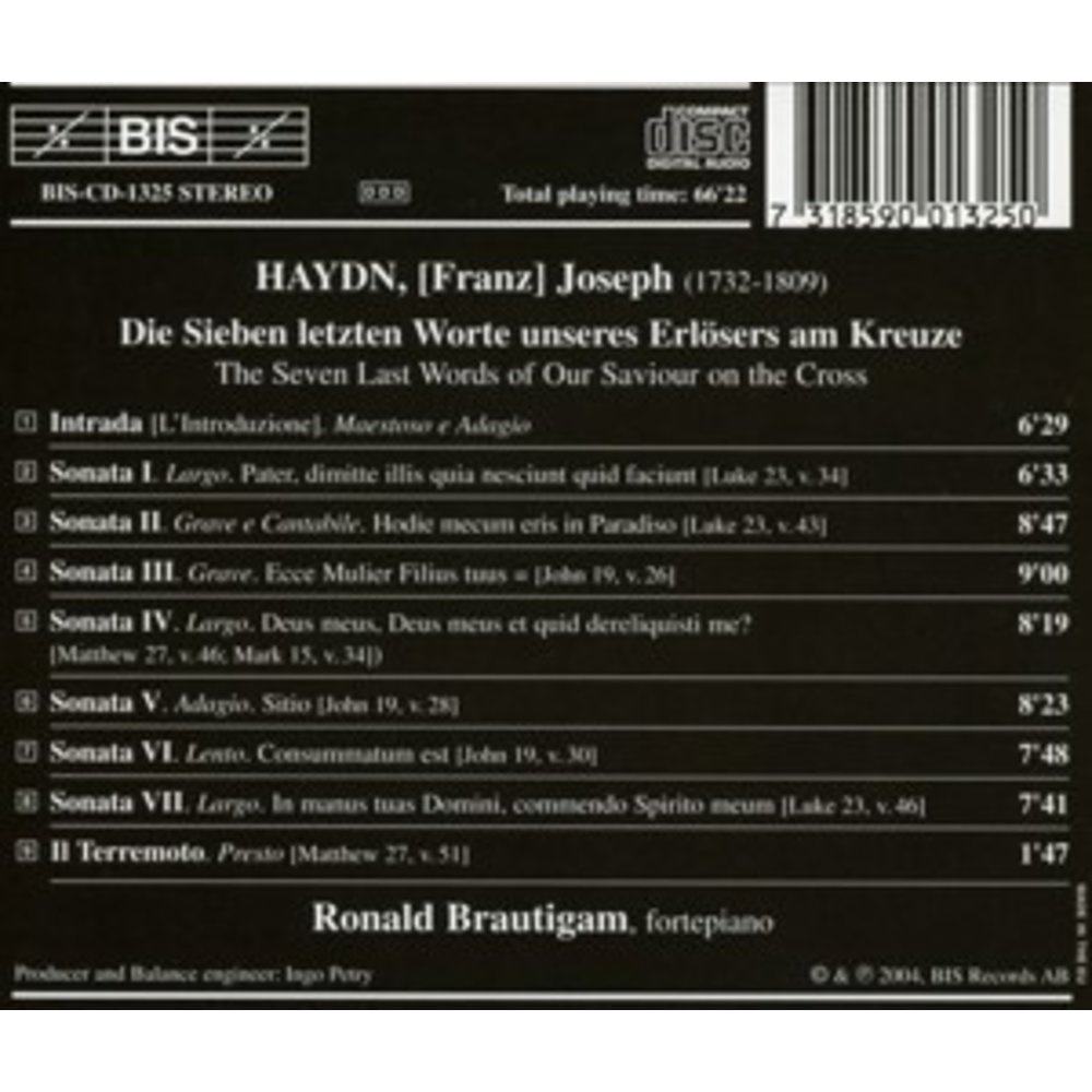 BIS The Seven Last Words Of Our Saviour On The Cross