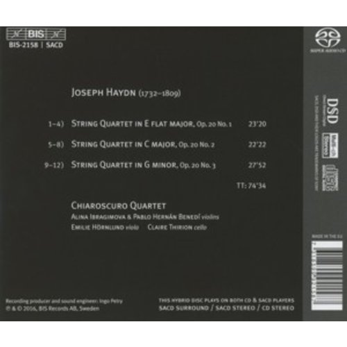BIS String Quartets, Op. 20 Nos. 1-3