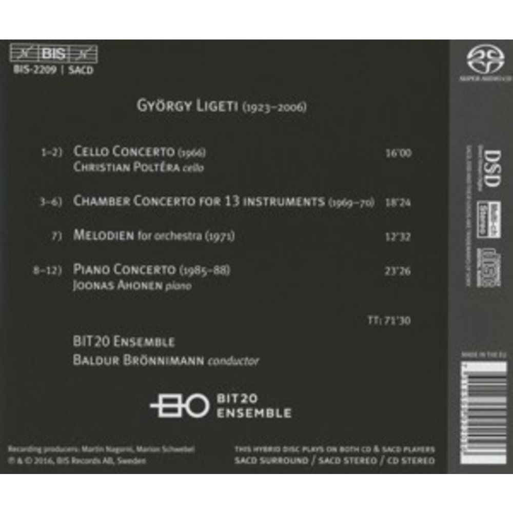 BIS Piano, Chamber & Cello Concerto