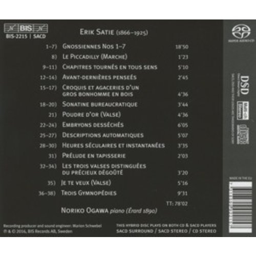 BIS Satie: Piano Music Vol. 1