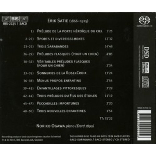 BIS Satie:  Piano Music Vol. 2