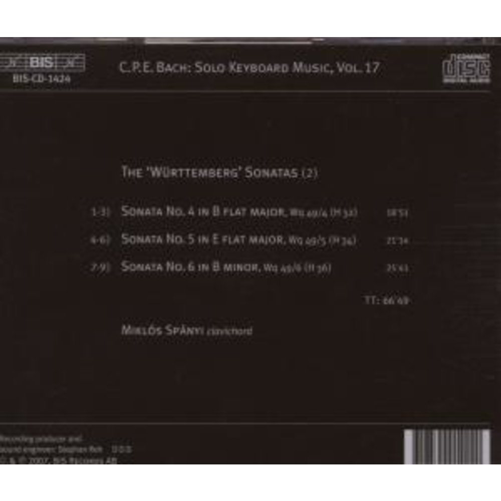 BIS Cpe Bach - Keyb.solo 17