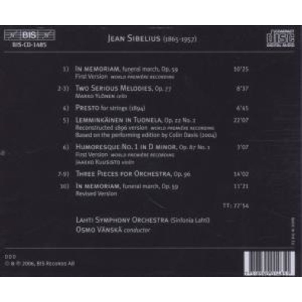 BIS Seriously Sibelius