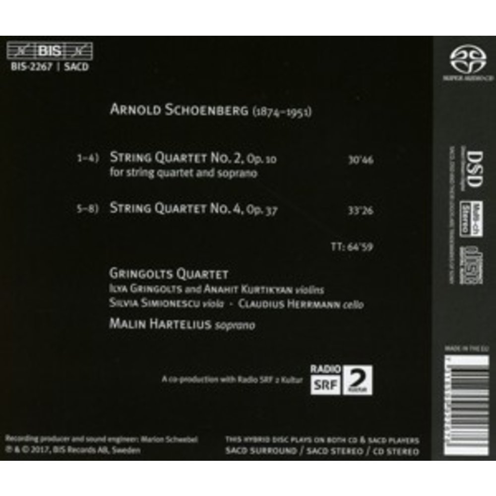 BIS String Quartets Nos 2 & 4